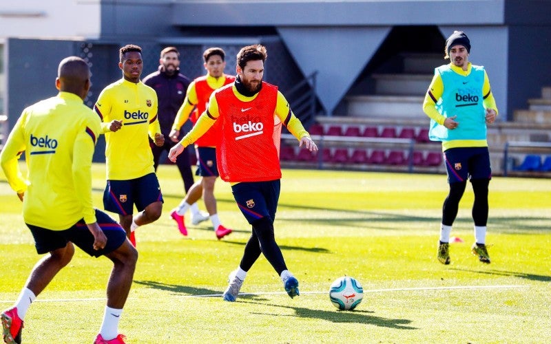 Barcelona en entrenamiento