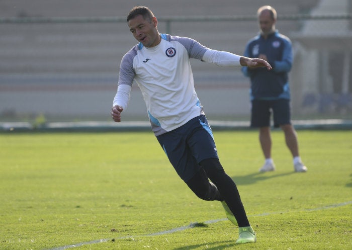 Pablo Aguilar, en un entrenamiento