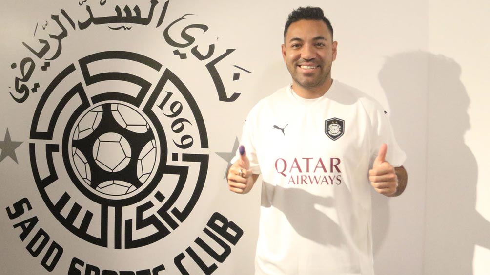 Marco Fabián durante su presentación con el Al Sadd 