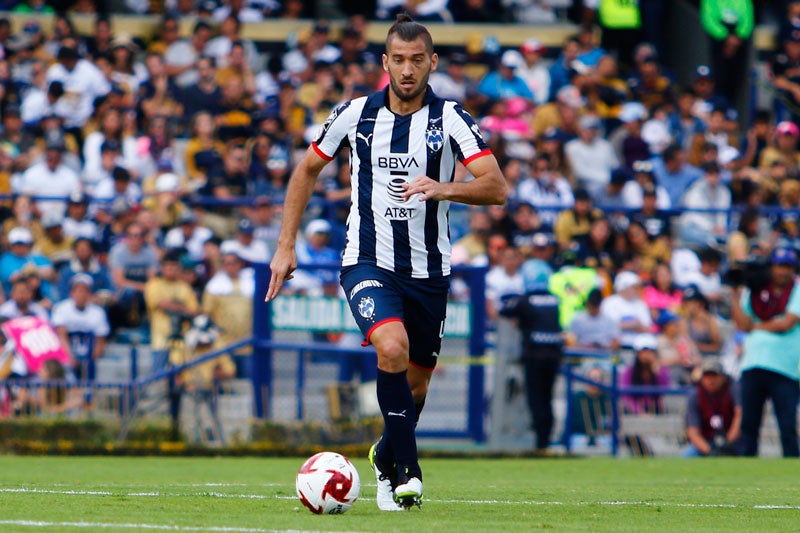 Nico Sánchez durante un juego con Rayados 