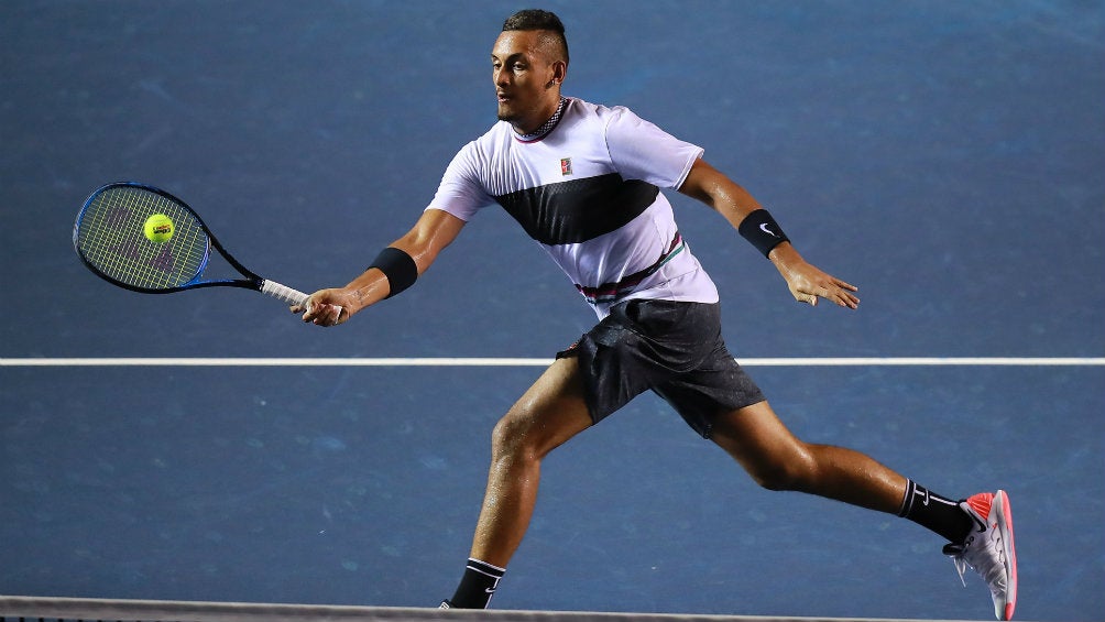 Nick Kyrgios durante un juego contra Alexander Zverev