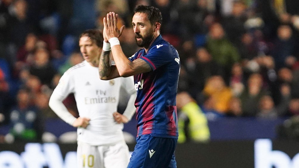  José Luis Morales celebra su anotación vs Real Madrid 