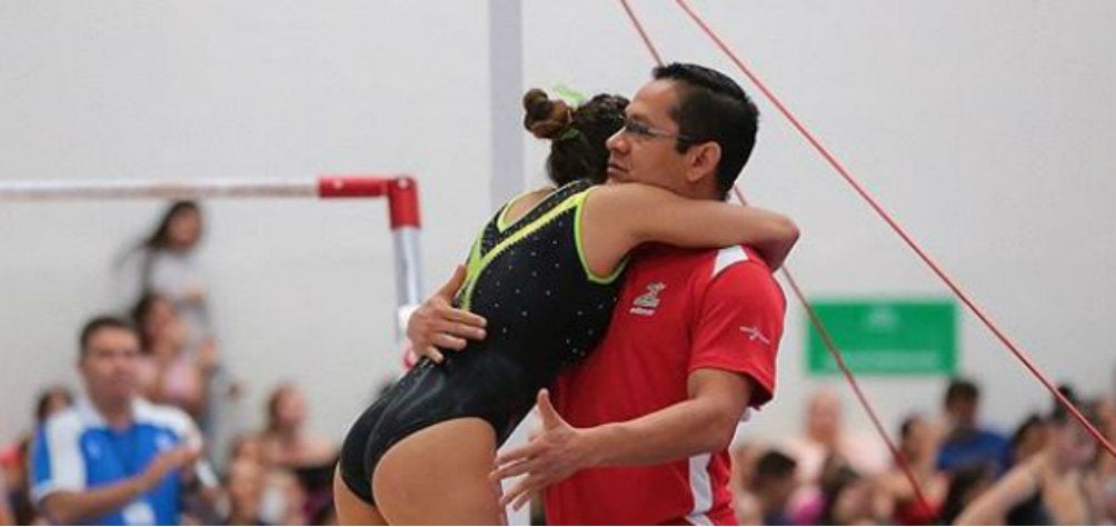 Ahtziri Sandoval, tras una prueba de gimnasia