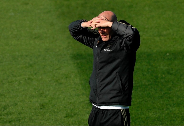 Zidane en entrenamiento