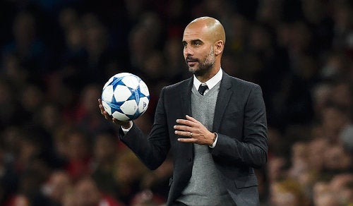 Pep Guardiola durante un partido de los 'Sky Blues'