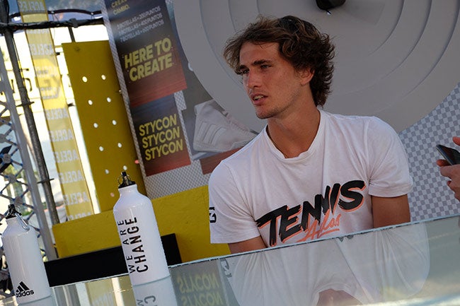 Zverev, durante una entrevista