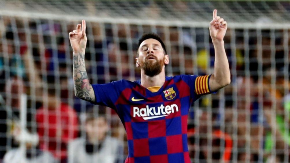 Lionel Messi celebrando una de sus anotaciones la temporada pasada