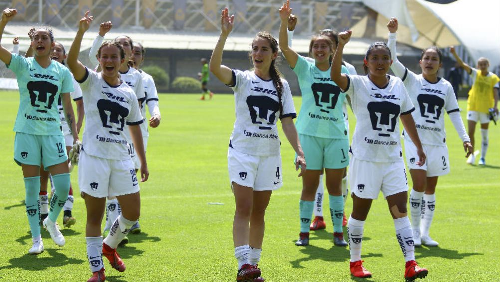 Jugadoras de Pumas tras un partido