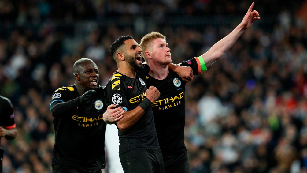 Kevin de Bruyne celebra su gol ante el Real Madrid 