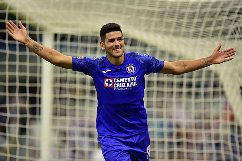 Lucas Passerini celebra su gol con La Máquina en Concachampions