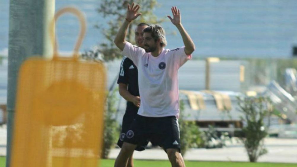 Rodolfo Pizarro en un entrenamiento en Miami