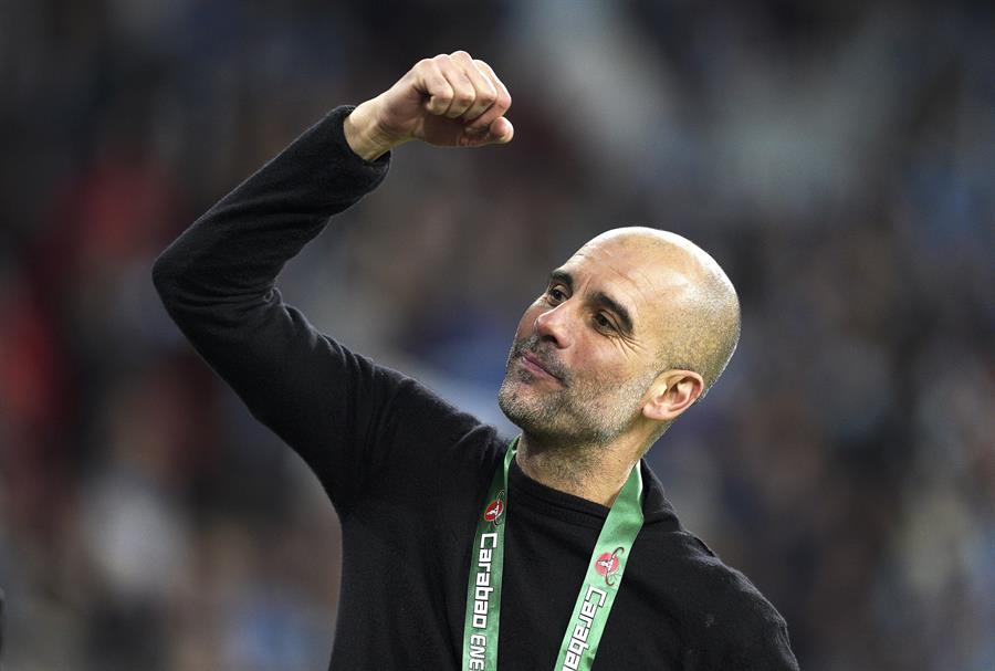 Guardiola, feliz por el triunfo de sus pupilos