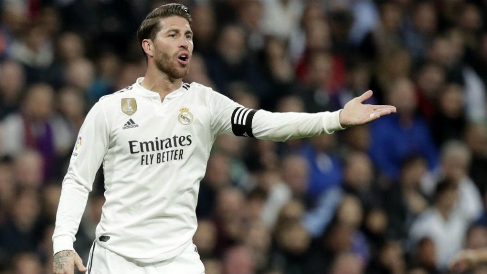 Sergio Ramos en partido con Real Madrid