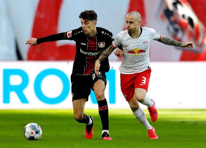  Jose Angelino, durante el partido ante Bayer