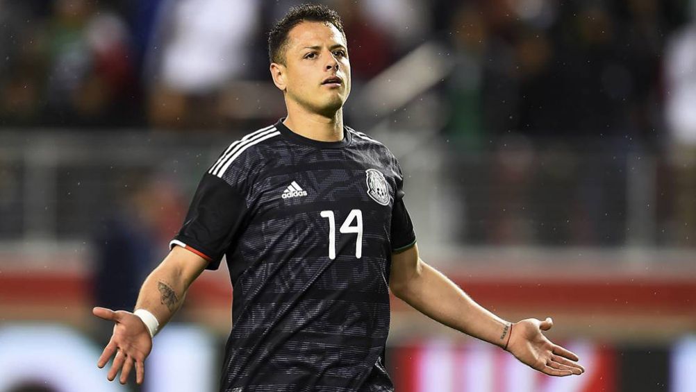 Chicharito, durante un encuentro de la Selección Mexicana