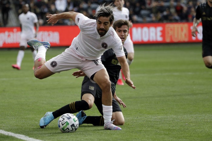 Pizarro, en un partido del Inter Miami