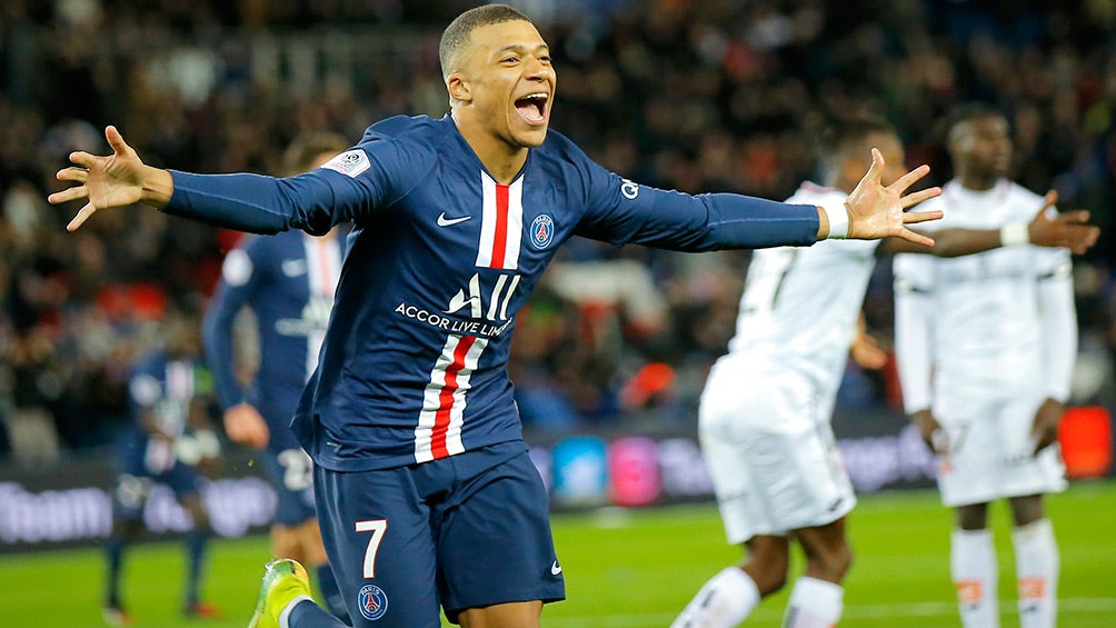 Mbappé, en un partido de la Ligue 1