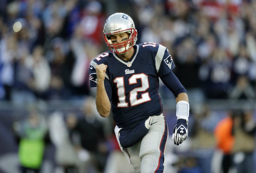 Tom Brady celebra anotación con Patriots