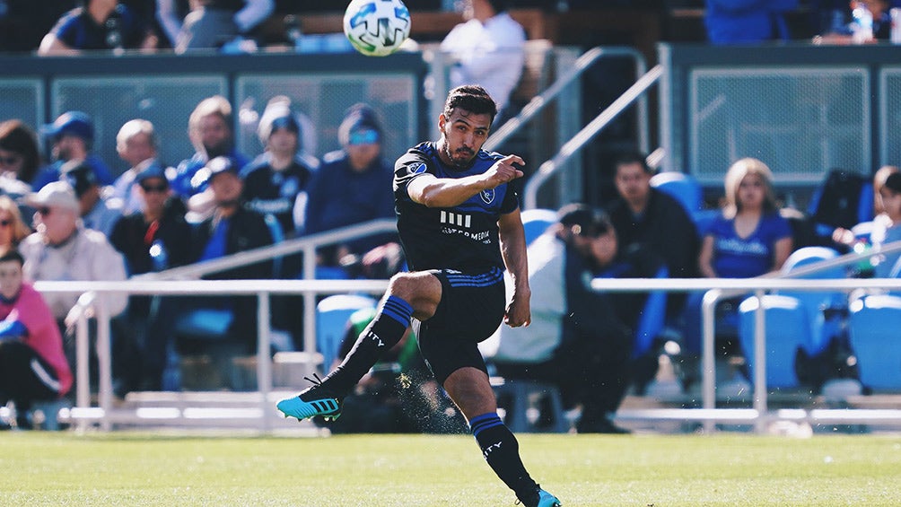 Alanís, en un partido de San Jose Earthquakes