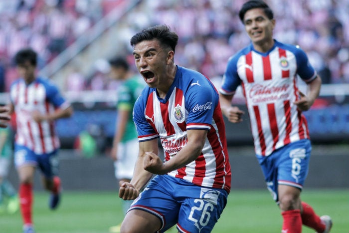 Jugadores de Chivas, en festejo