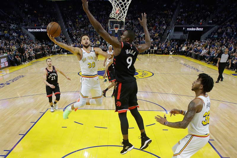 Stephen Curry, en el juego entre Raptors y Golden State