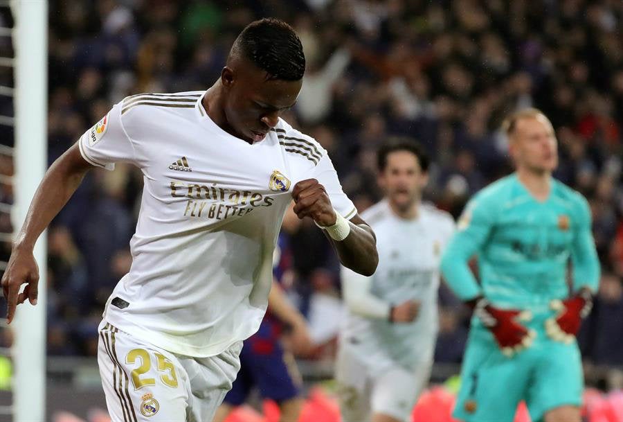 Vinicius Jr. celebrando un gol con Real Madrid