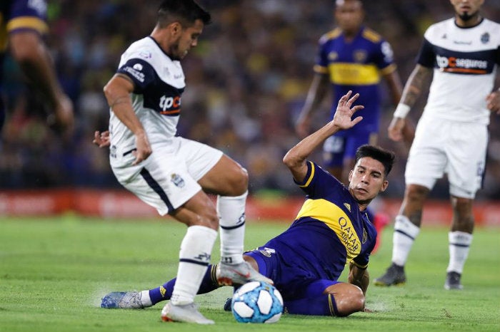 Fernández, en un partido del Boca Juniors