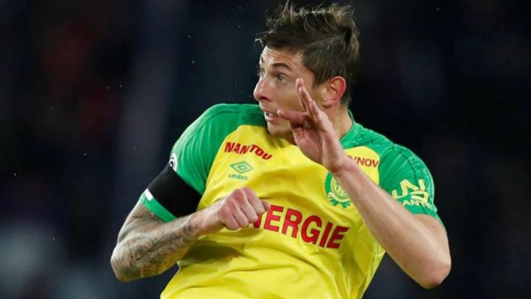 Emiliano Sala en un partido del Nantes