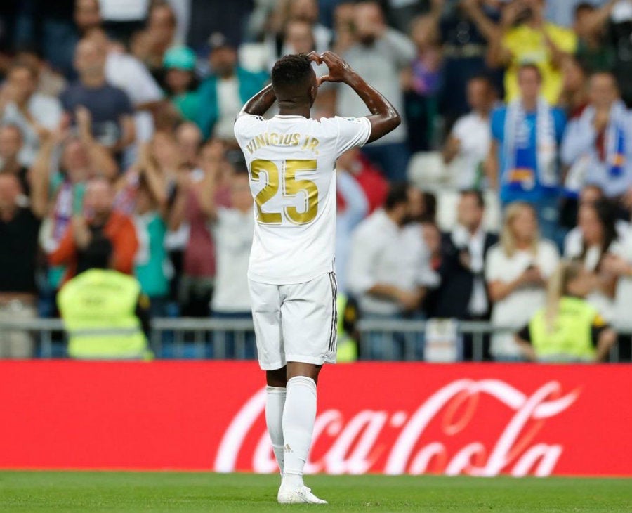 Vinícius Jr. durante un partido con Real Madrid