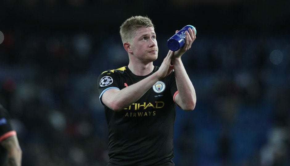 Kevin de Bruyne durante un partido con Manchester City