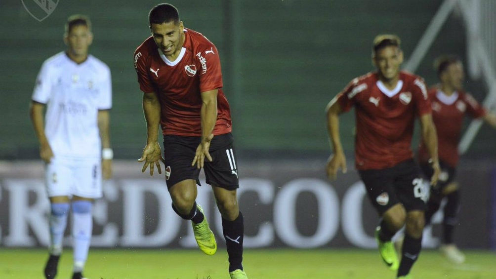 Domínguez, durante un partido del Independiente 