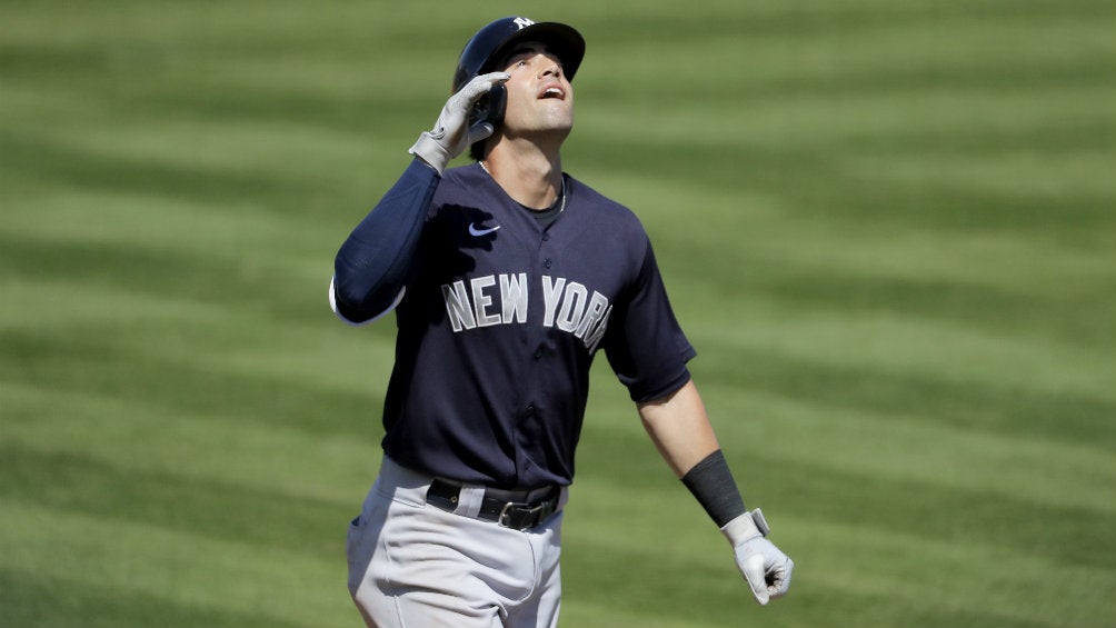 Tyler Wade durante un partido con los Yankees