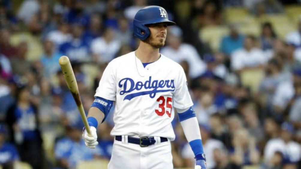 Cody Bellinger en juego contra los Padres de San Diego