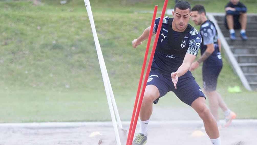 Funes Mori, en una práctica de Rayados