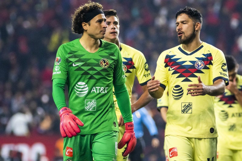 Jugadores del América en el duelo ante Xolos