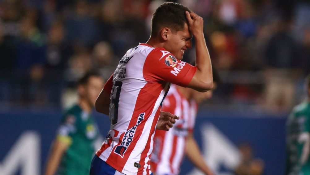 Diego Hernández, de Atlético San Luis, en lamento