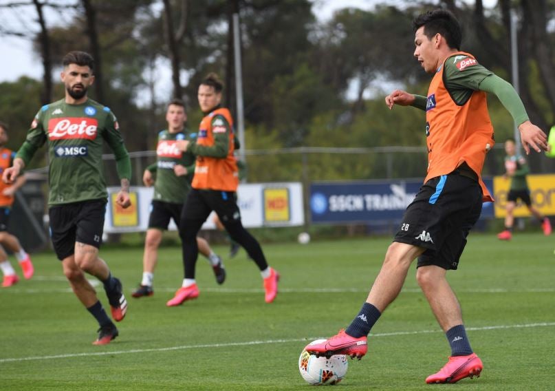 Entrenamiento del Napoli