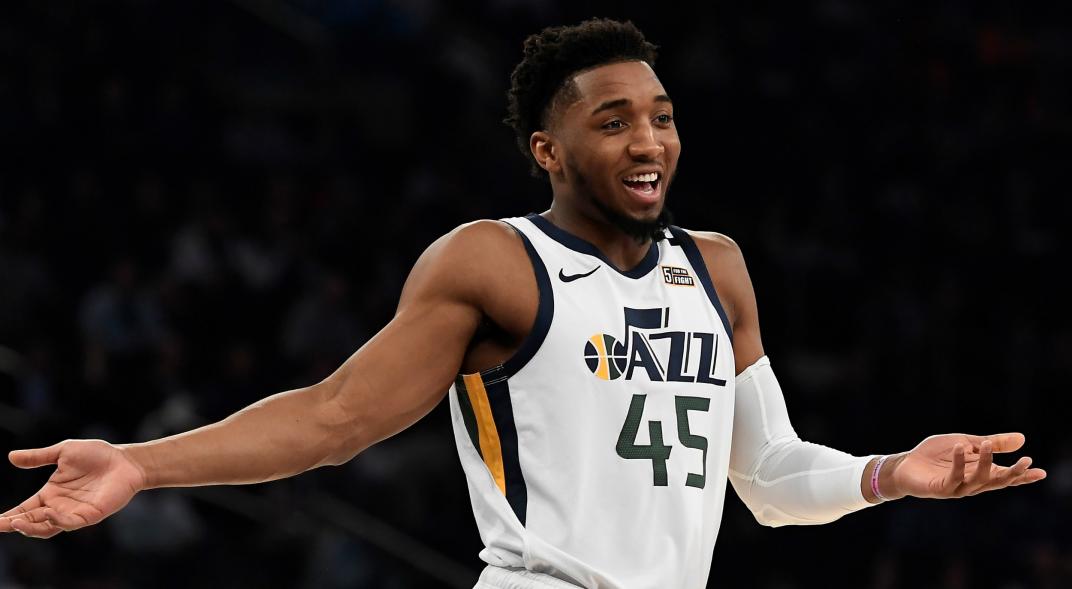 Donovan Mitchell, en un juego del Jazz