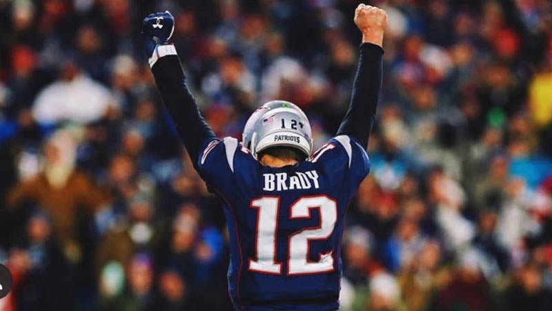 Tom Brady durante un juego con los New Englad Patriots