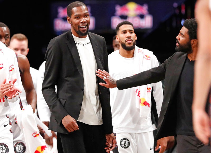 Kevin Durant, durante un partido de los Nets