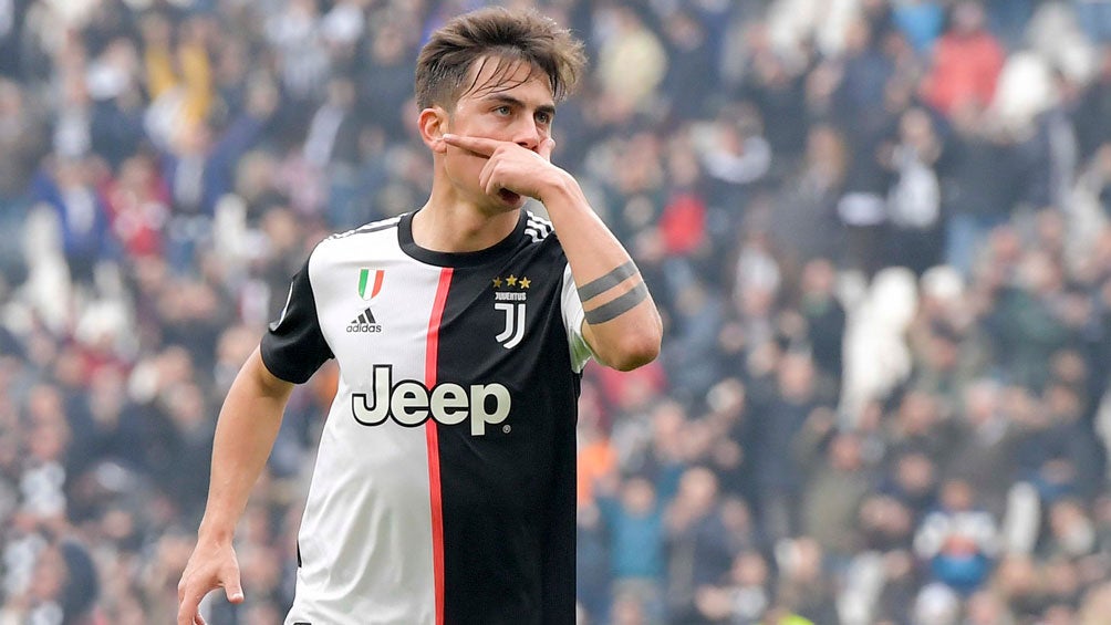 Dybala celebra un gol con la Juventus