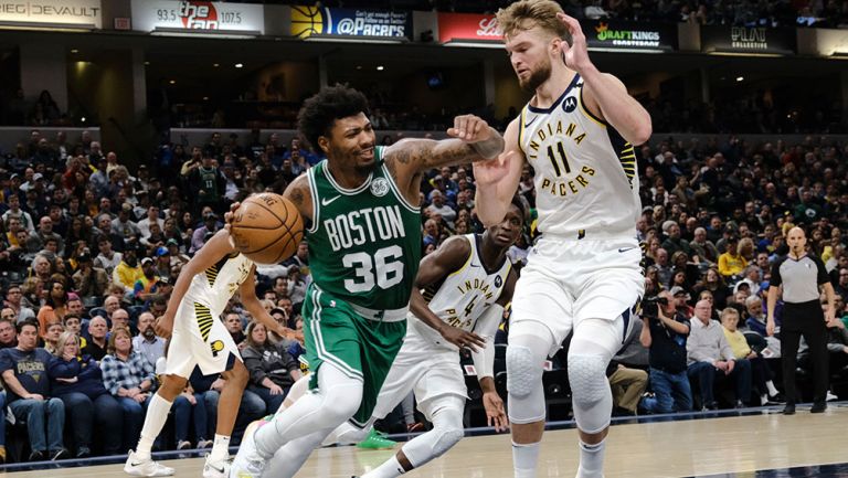 Acciones en un partido entre Celtics y Pacers