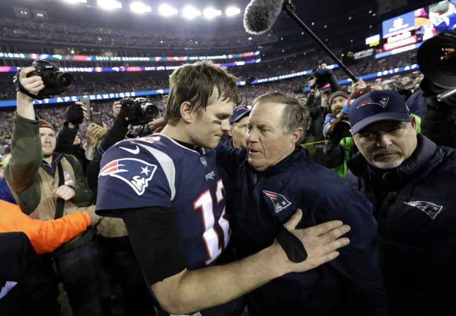 Tom Brady con Bill Belichick