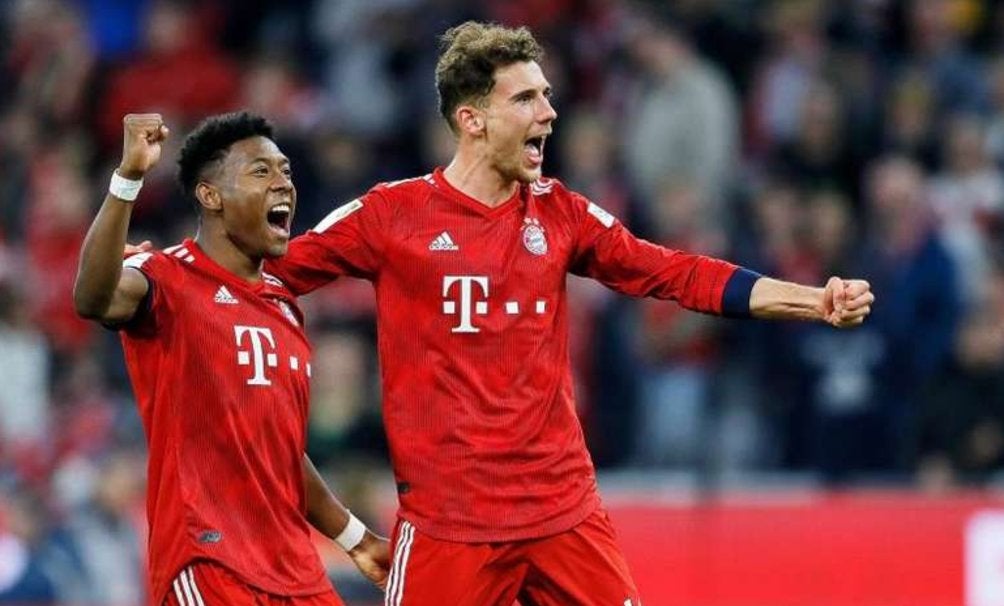 Goretzca celebra frenético un gol del Bayern 