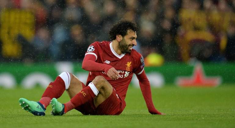 Salah en acción con Liverpool