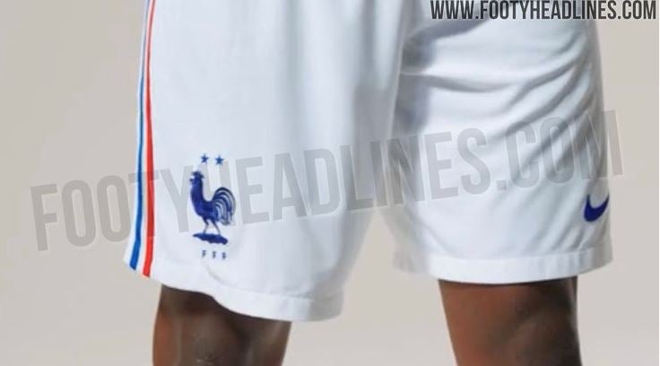 Short de la posible nuevo uniforme de Francia