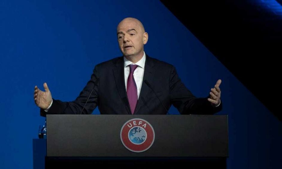 Infantino, en una conferencia de prensa