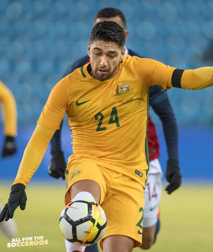 Futbolista australiano durante un partido