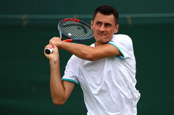 Tomic, en un partido