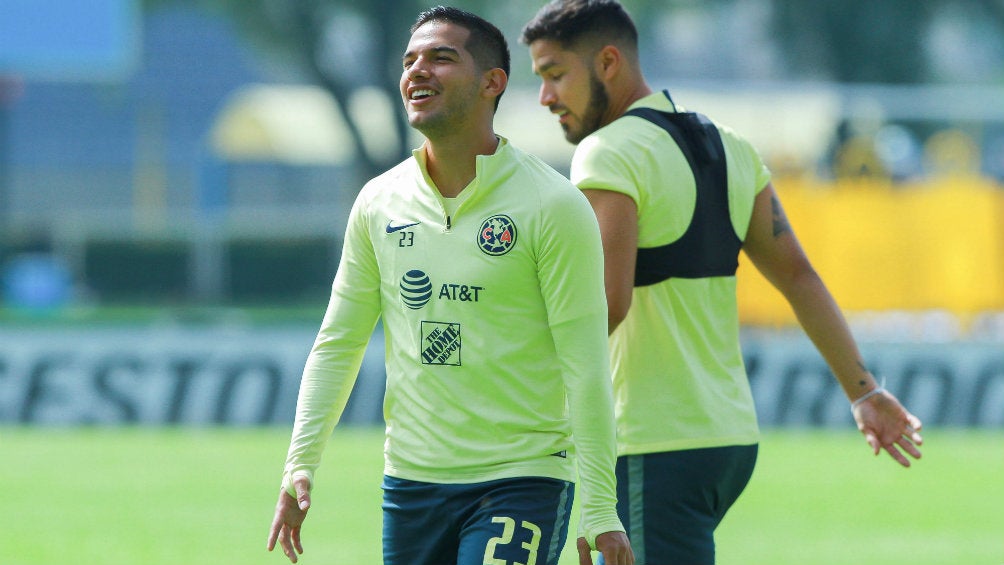 Antonio de Jesús López durante un entrenamiento con América